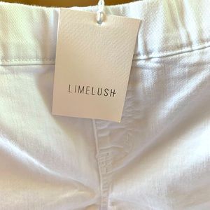 NWT:Lime Lish Bailey White Denim stretch Kevin’s size L.